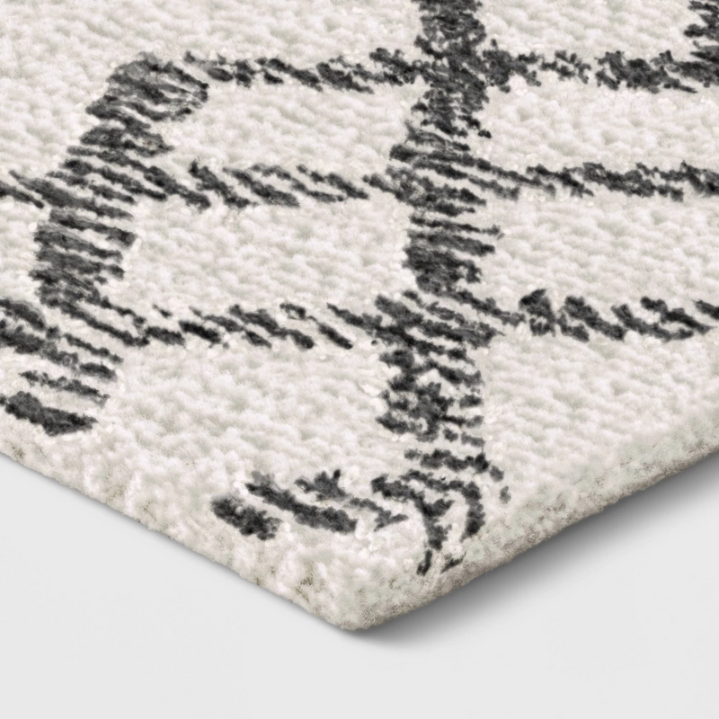 Size 5'X7' Hand Made Color Off-White Hand Tufted Tribal Rug