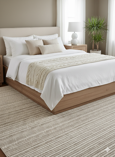 8'x10' Large Gorgeous Ivory & Cream Ultra Soft Micro Shag Area Rug