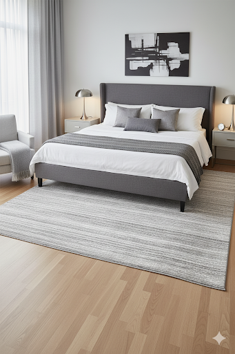 8'x10' Large Grey Ultra Soft Elegant Transitional Mico Shag Area Rug