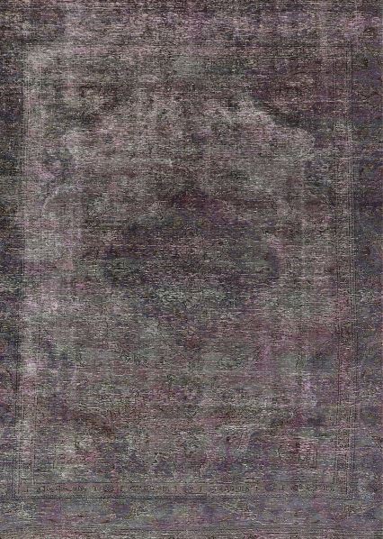 2' x 5' Runner Charcoal Gray & Dusty Purple Modern Oriental Area Rug displayed on a white studio background.