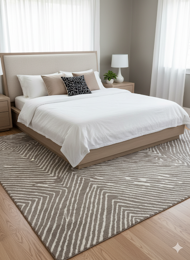 8'x10' Large Modern Zebra Print Ultra Soft Micro-Shag Area Rug