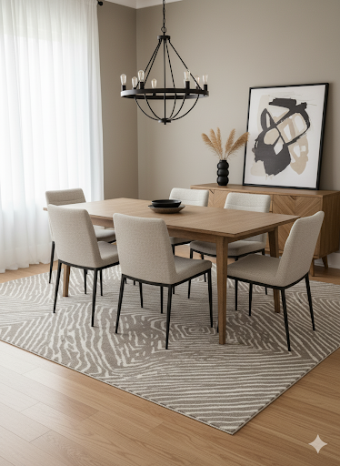 8'x10' Large Modern Zebra Print Ultra Soft Micro-Shag Area Rug