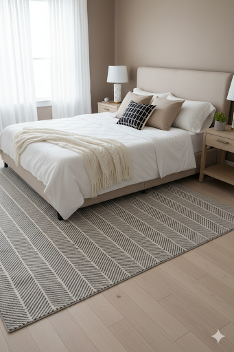 8'x10' Large Gray & White Ultra Soft Micro Shag Area Rug