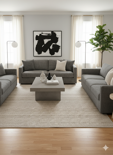 8'x10' Large Gorgeous Ivory & Cream Ultra Soft Micro Shag Area Rug