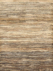 5' x 7' Dark Gold Brown Beige Striped Contemporary Modern Rug close-up showing the textured horizontal stripe design in gold, brown, and beige tones.