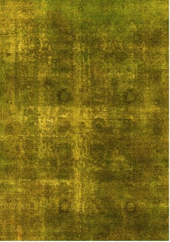 5' x 7' Rectangular Olive Green Gold Oriental Industrial Area Rug product view highlighting the distressed olive green and gold abstract texture.