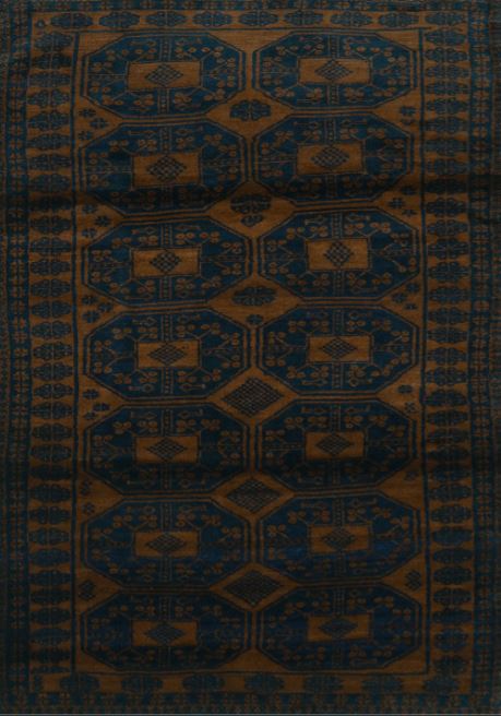 5' x 7' Turquoise Persian Traditional Rug detailed pattern view highlighting the classic Persian-inspired motifs and decorative border design.