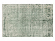 5' x 8' Rectangular Sage Green & Ivory Distressed Floral Ornamental Border Vintage Transitional Area Rug featuring faded floral motifs, delicate ornamental borders, and an antique-inspired washed finish.