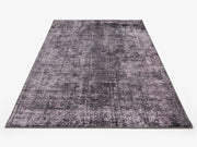 6' x 9' Rectangular Charcoal Gray Silver Distressed Abstract Modern Area Rug featuring a faded textured design in charcoal and silver gray tones.