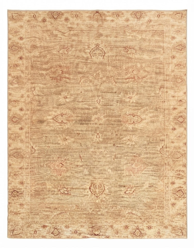7' x 9' Rectangular Beige Rust Distressed Floral Vintage Traditional Washable Area Rug featuring faded floral motifs, subtle decorative borders, and a soft antique-inspired finish, displayed in product view.