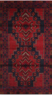 5' x 7' Rectangular Blue & Gold Medallion Distressed Traditional Area Rug shown in a flat product design view.