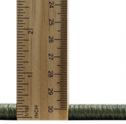 8' Round Dark Khaki Green Traditional Persian Area Rug close-up detail highlighting the pile height and finished edge binding.