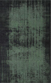 8' x 10' Charcoal Black Forest Green Traditional Persian Rug top-down view showcasing the abstract distressed design in forest green and charcoal black tones.