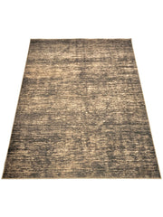 8' x 10' Rectangular Brown & Beige Distressed Abstract Modern Washable Area Rug isolated on a white background.
