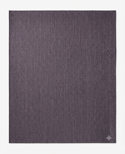 8' x 10' Rectangular Charcoal Gray & Dark Gray Solid Textured Modern Minimalist Washable Area Rug featuring fine vertical ribbed lines and a subtle woven texture, displayed in product view.