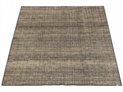 8' x 8' Square Ivory Charcoal Grid Modern Washable Area Rug displayed on a white background, showcasing its clean ivory and charcoal grid pattern.