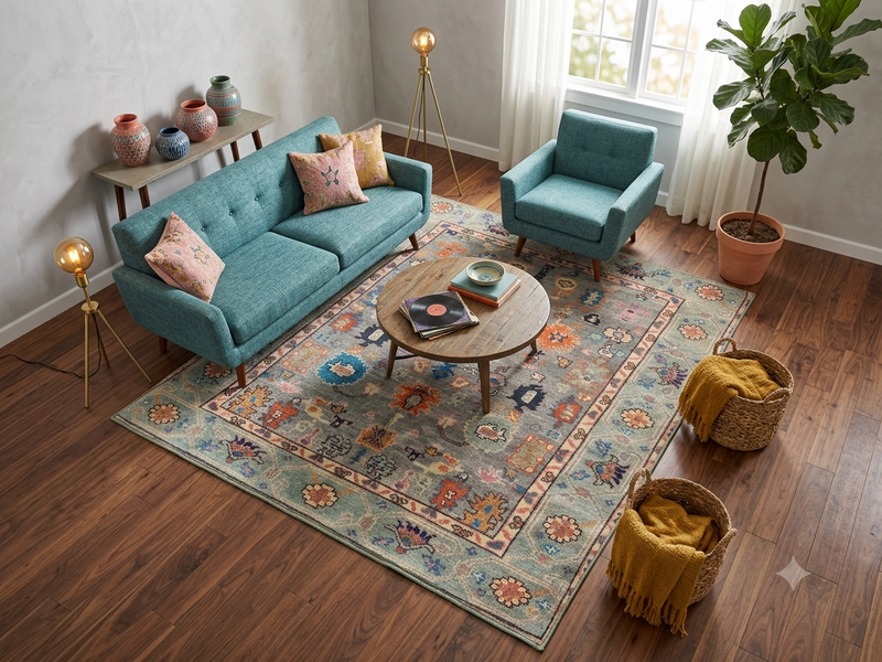 6' x 6' Square Area Rug
