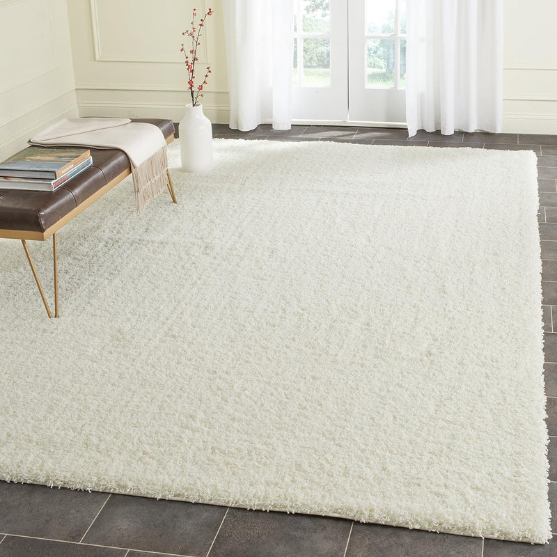 Size 5'3"X7'6" Color Ivory Rayan Solid Loomed Rug - Safavieh