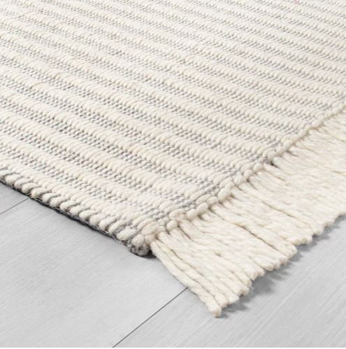 Size 5' x 7' Color Jet Gray Hand Made Woven Area Rug