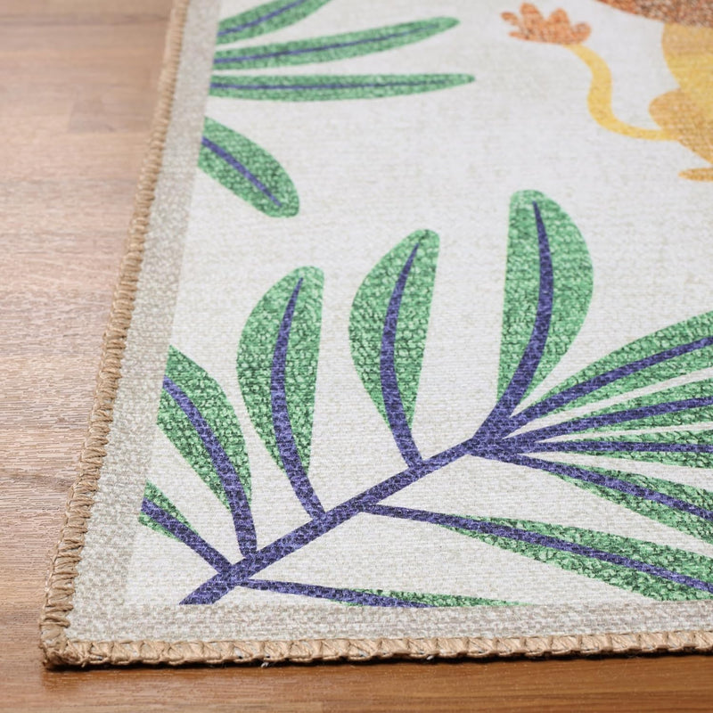 4' x 6' Ivory Animal Safari Indoor Area Rug by SUPERIOR