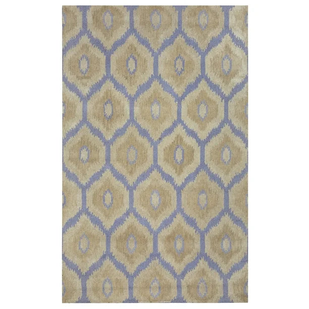 Size 5' x 8' Light Tan, Dark Tan, Honey Comb Diamonds Rizzy Rugs Rockport Area Rug