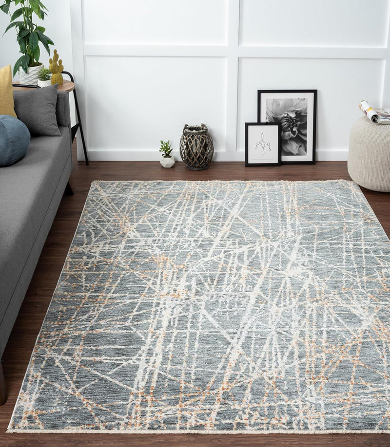 5' 0" x 7' 7" Grey AllStar Rugs Modern Area Rug