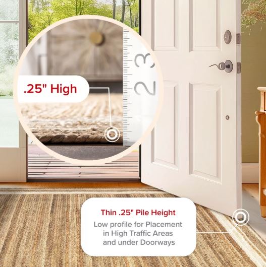 5x8 Off White Handmade Rikki Coastal Braided Jute Indoor Area Rug by Nuloom