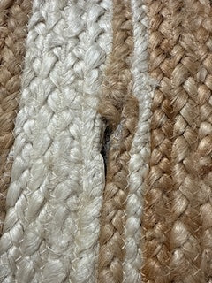 5x8 Off White Handmade Rikki Coastal Braided Jute Indoor Area Rug by Nuloom