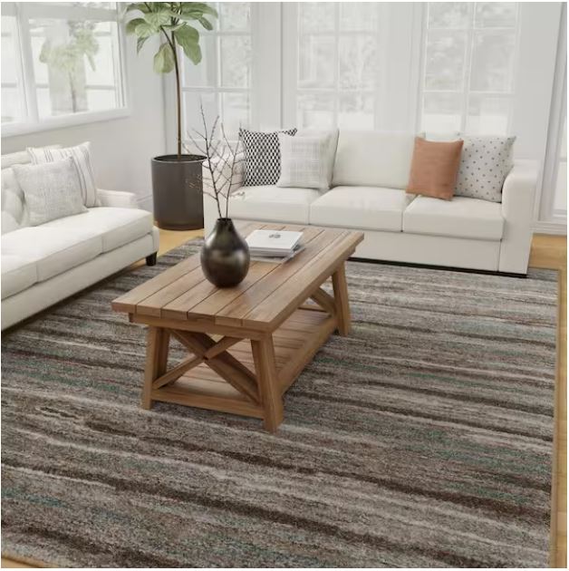 Shoreline Multi 8 ft. x 10 ft. Striped Area Rug