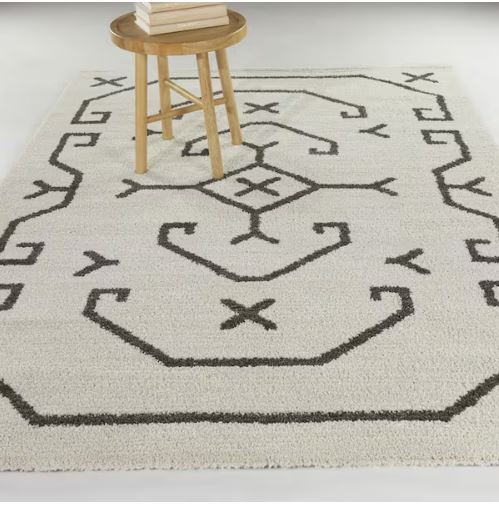 8 ft. x 10 ft. Elina Dark Grey Moroccan Area Rug