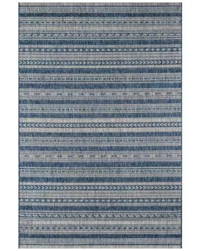 7 ft. 10 in. x 10 ft. 10 in. Tuscany Blue Indoor/Outdoor Area Rug