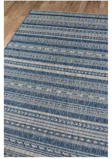 7 ft. 10 in. x 10 ft. 10 in. Tuscany Blue Indoor/Outdoor Area Rug