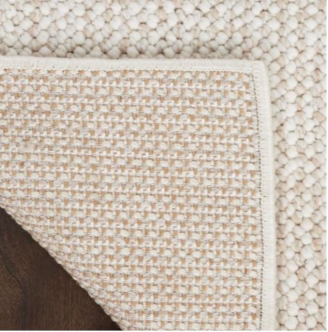8' x 10' Natural Texture Ivory Beige Area Rug