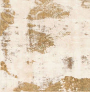 A 8' Square Ivory Gold Distressed Modern Abstract Area Rug product view highlighting the abstract textured pattern and modern minimalist design.