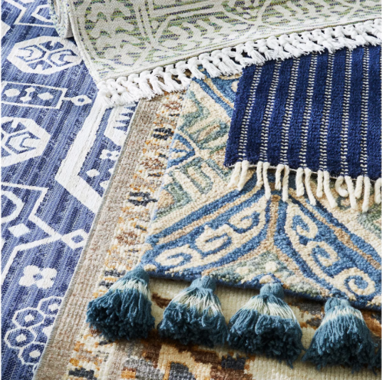 Size 5'X7' Green Spacedye Design Woven Area Rug