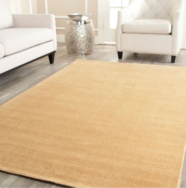 4'X6' Beige Mandy Solid Tufted Rug - Safavieh