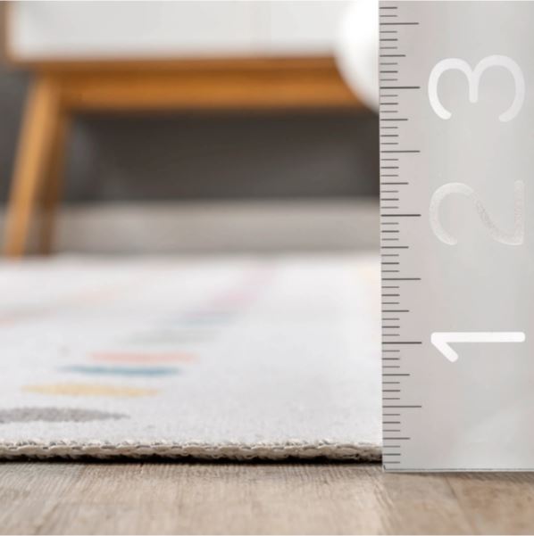 Size 5x8 Polka Dotted Washable Area Rug