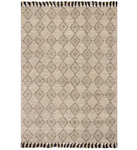 Britta 5 x 8 (ft) Tufted Jute Beige Rectangular Indoor Geometric Area Rug