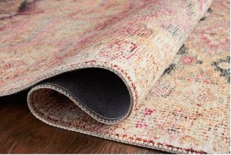 Loloi II Layla LAY-17 Printed Pink / Lagoon Area rug 7'-6" x 9'-6"