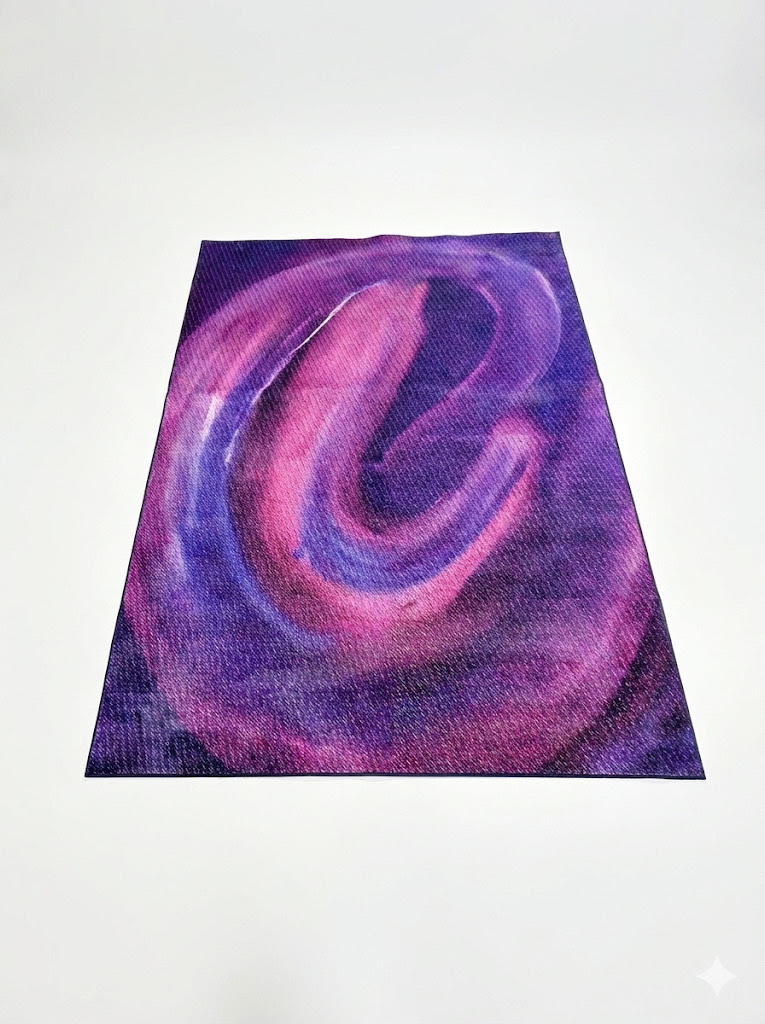 7' x 10' Purple Pink Abstract Modern Rectangular Area Rug