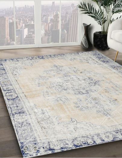 7' x 9' Dark Gray Traditional Persian Area Rug