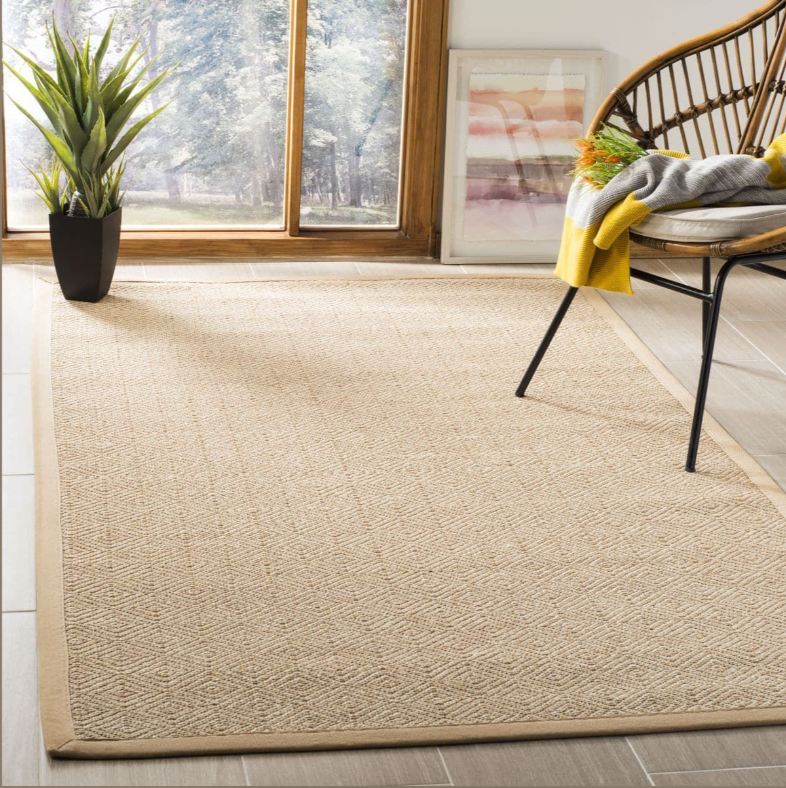 8'X10' Natural/Beige Rosalinda Geometric Accent Rug - Safavieh