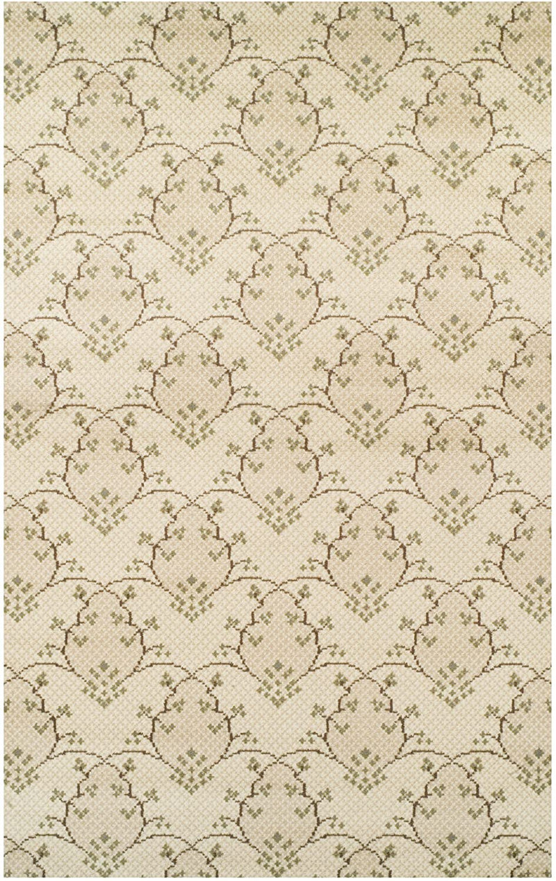 4' x 6', Beige, SUPERIOR Aberdeen Traditional Oriental Floral Polypropylene Indoor Area Rug
