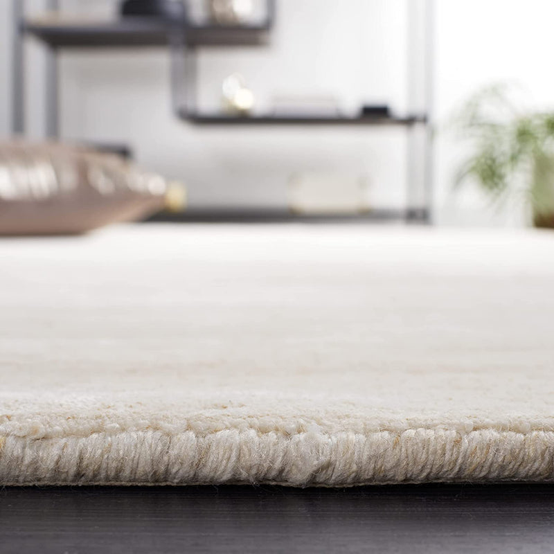 3' x 5' Beige Handmade Modern Wool & Viscose Accent Rug By SAFAVIEH