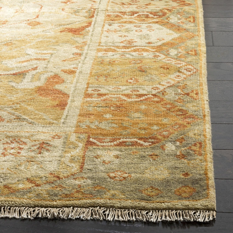 6' x 9', Gold & Brown, Hand-Knotted Traditional Oriental Wool, SAFAVIEH Area Rug