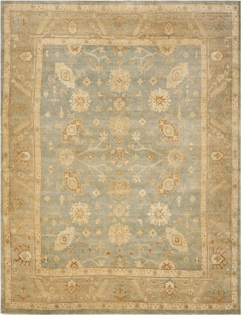 6' x 9' Hand Made Wool Light Blue / Beige Safavieh Area Rug