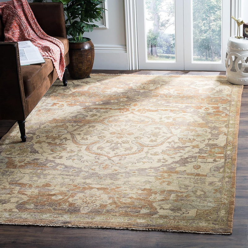 6' x 9', Gold & Rose, Hand-Knotted Traditional New Zealand Wool, SAFAVIEH Area Rug