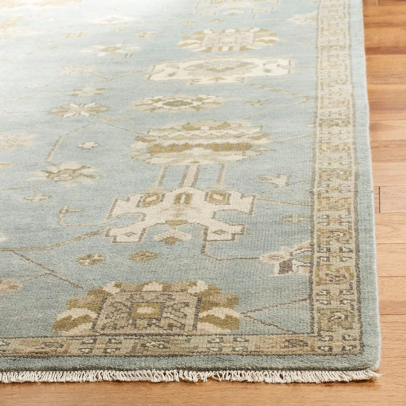 Size 6' x 9' Color: Blue / Ivory Safavieh Oushak Rug Collection - Blue / Ivory By Safavieh