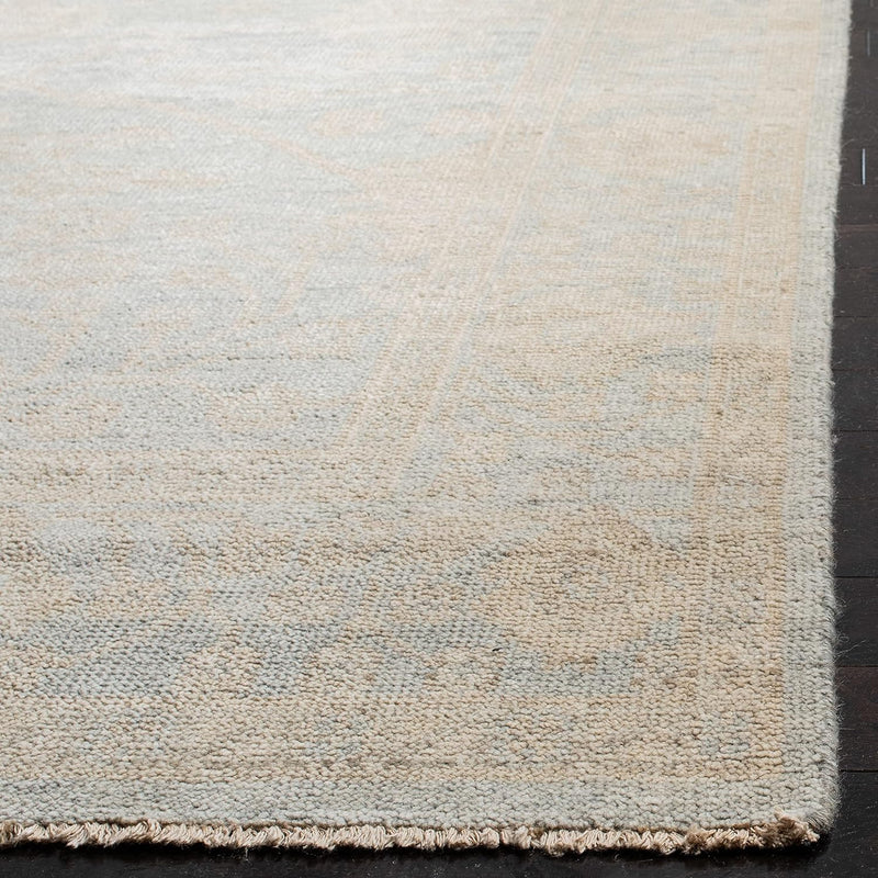 6' x 9', Light Blue & Ivory, Hand-Knotted Traditional New Zealand Wool, SAFAVIEH Area Rug