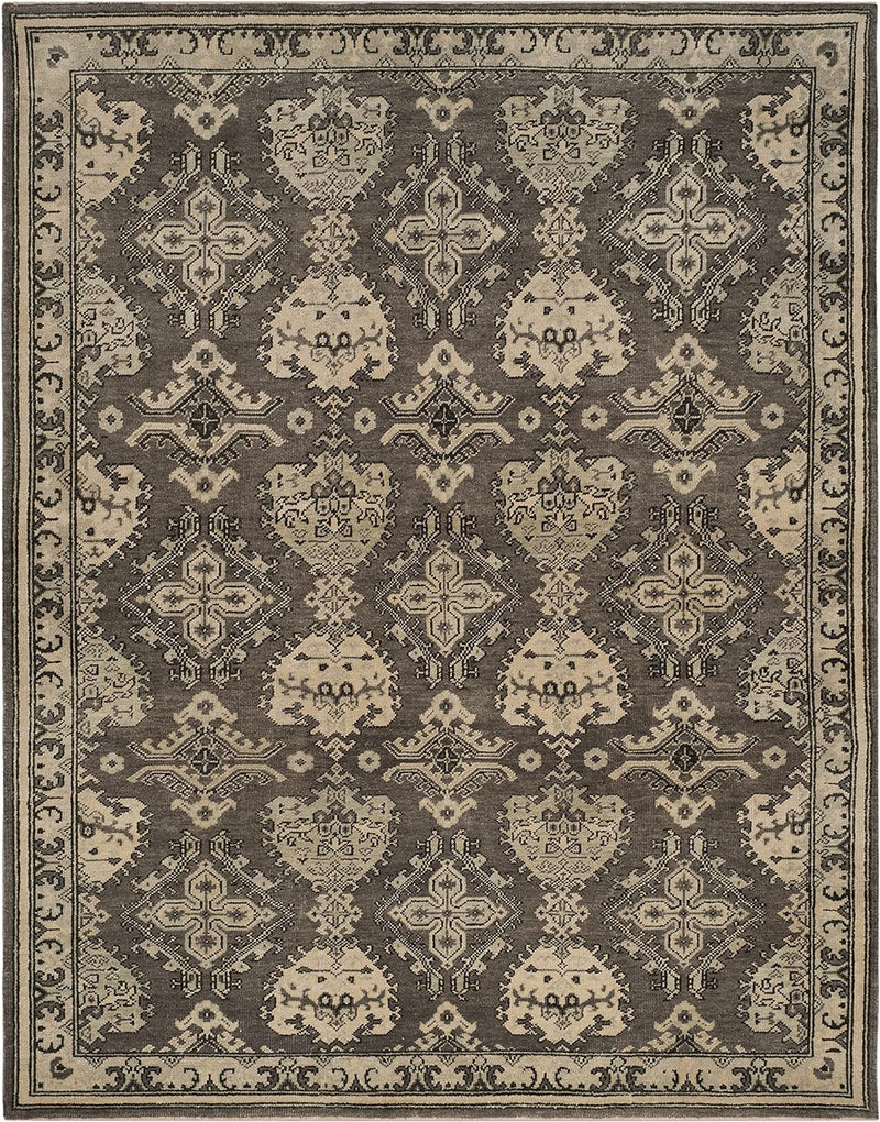 6' x 9' Dark Grey / Light Grey Handmade Traditional Premium New Zealand Wool Area Rug By SAFAVIEH